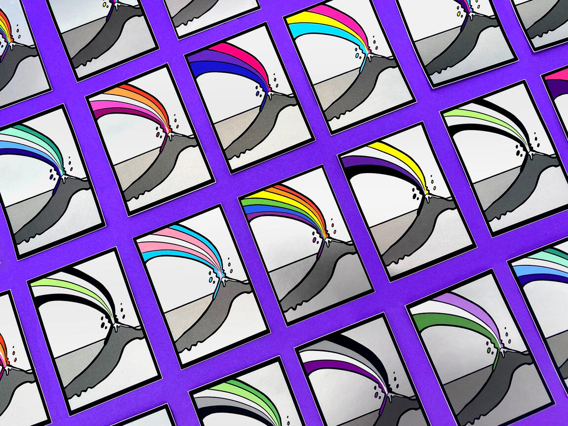 Volcan de Fuego sticker - various Pride flags