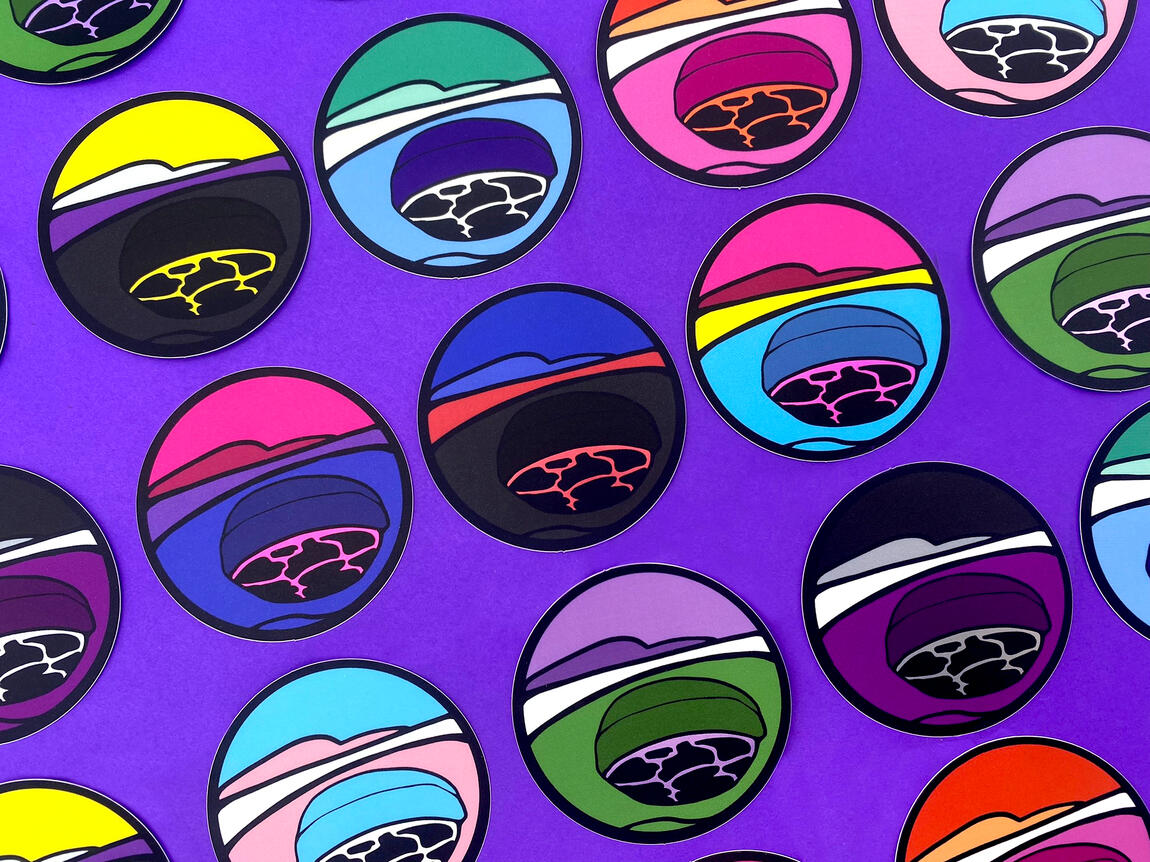 Erta Ale sticker - various Pride flags