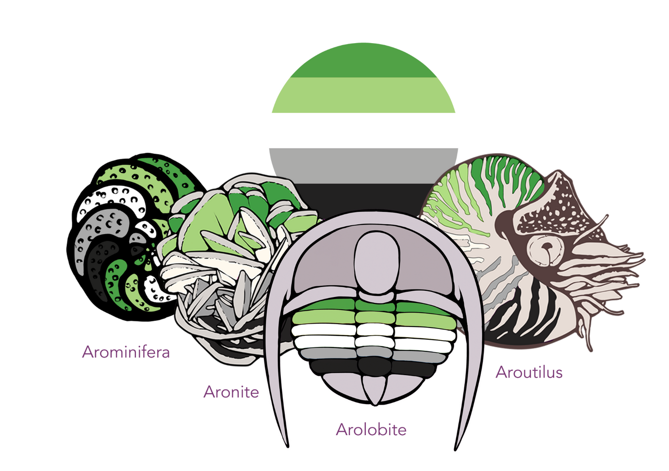 Aromantic pride flag